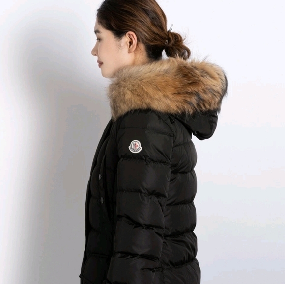 ☃️EUC Authentic Moncler Khloe Down Puffer Coat w/Real Fur Trim Removable Hood, 0 - Picture 4 of 16